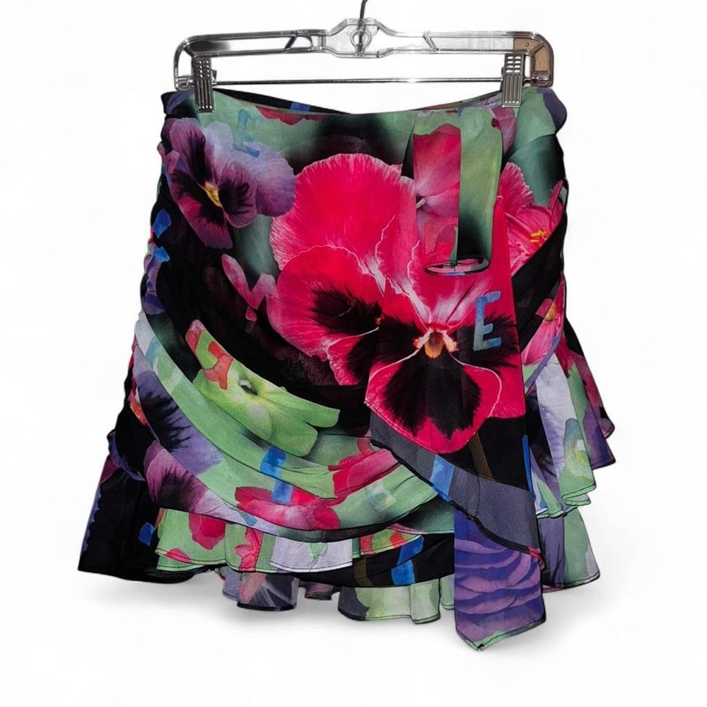Gbemi Girls Floral Print Ruched Mini Skirt with Sash UK 14/US10